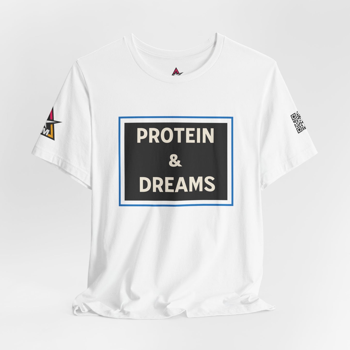 Protein & Dreams Graphic T-Shirt | Fitness Streetwear Tee | Gym Lifestyle Shirt