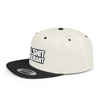 Bullshit Intolerant – Funny Sarcastic Streetwear Snapback
