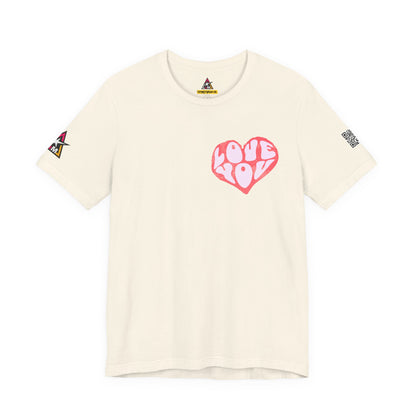 Love You Graphic T-Shirt | Heart Graphic Tee | Cute Retro Streetwear Shirt