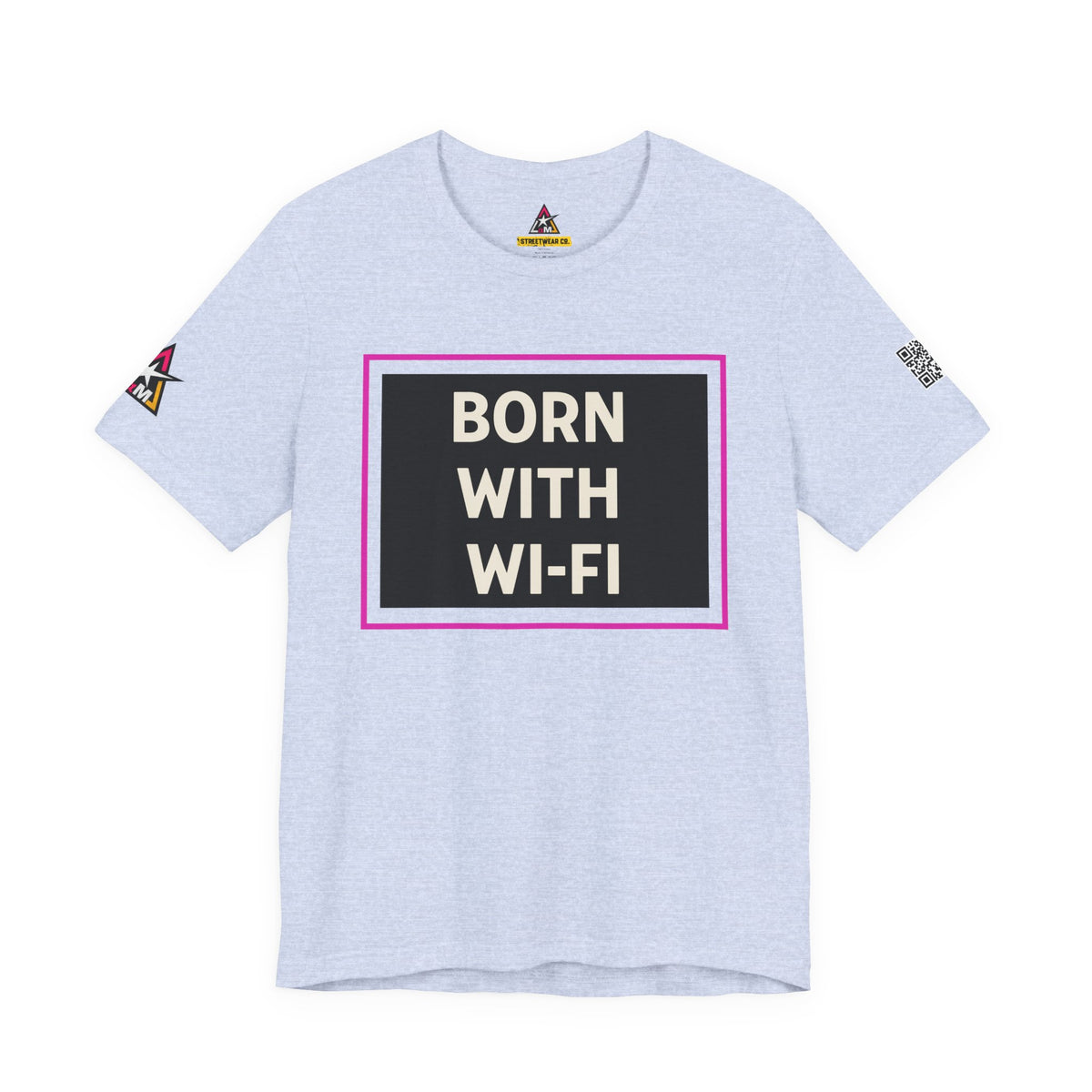 BORN WITH WI-FI | Funny Millennial Graphic Tee | Tech Humor Streetwear