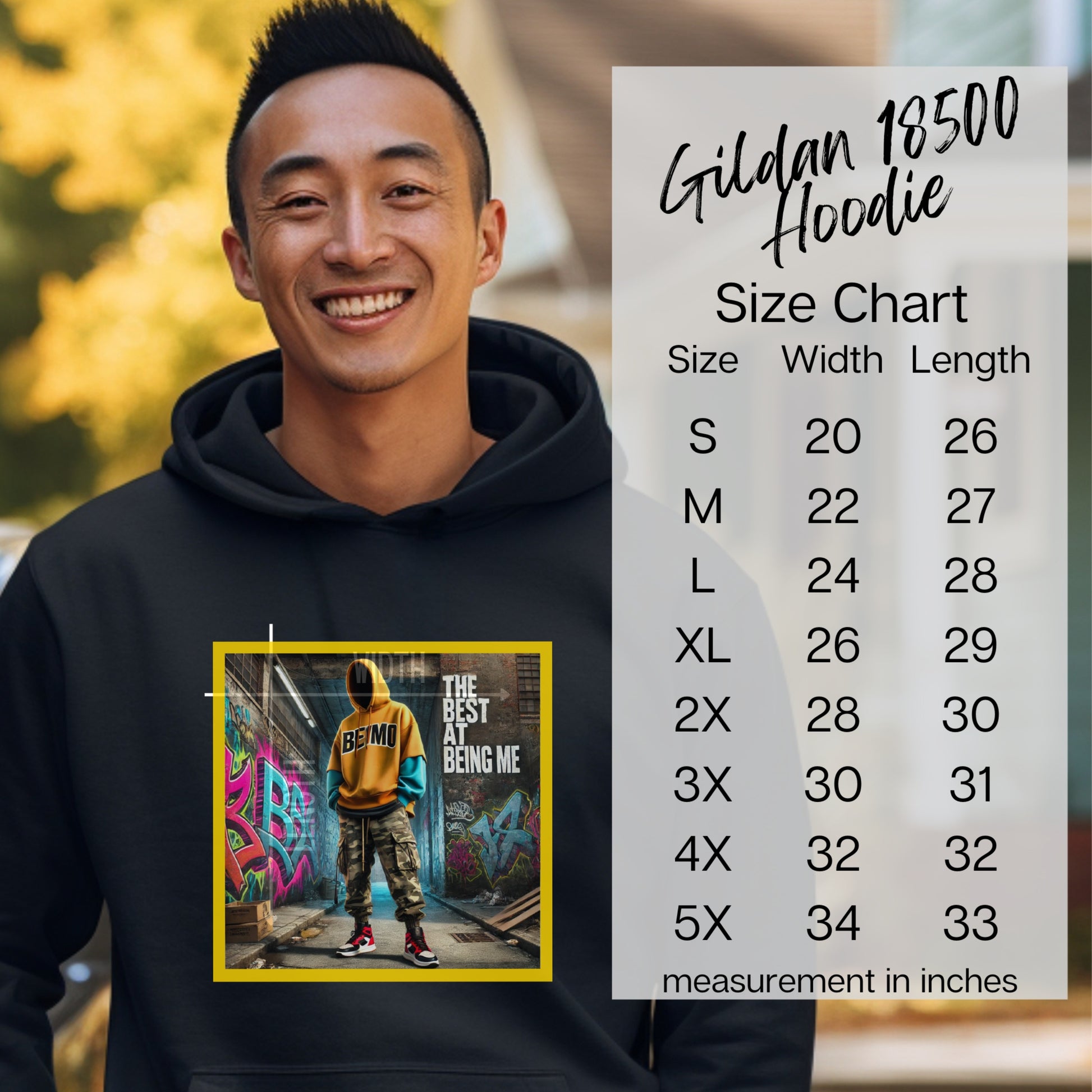 The Best At Being Me Graffiti Style Gildan 18500 Hoodie product