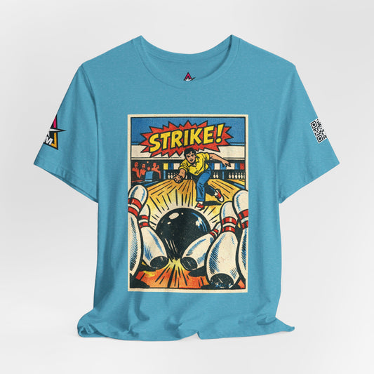 Strike Graphic T-Shirt | Bowling Streetwear Tee | Retro Bowling Shirt  STRIKE.