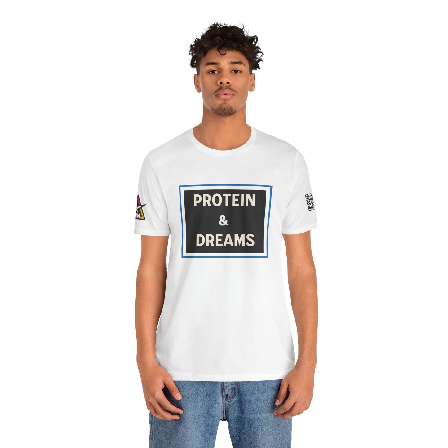 Protein & Dreams Graphic T-Shirt | Fitness Streetwear Tee | Gym Lifestyle Shirt