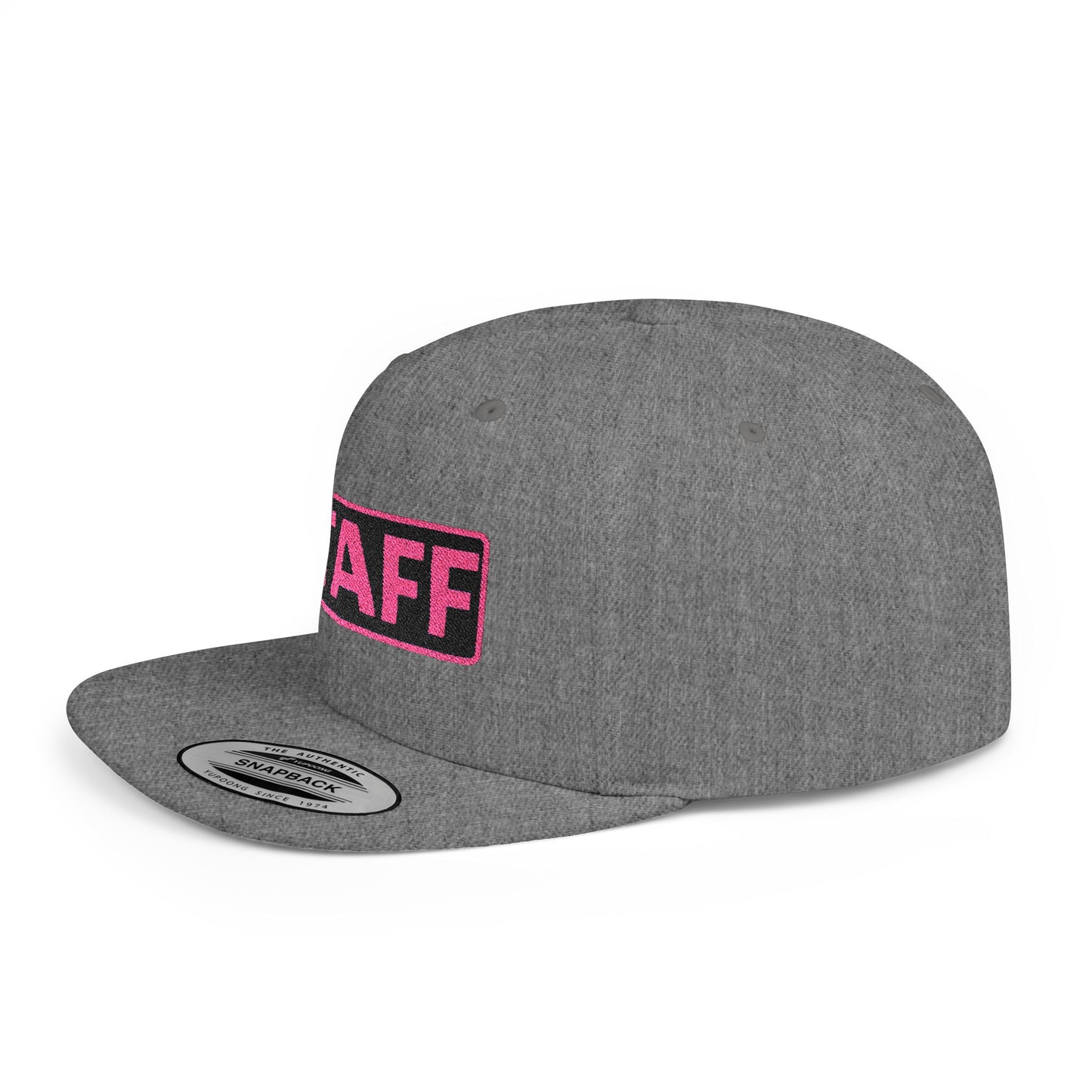 STAFF Embroidered Snapback Hat | Funny Event Crew Cap | Minimalist Streetwear Hat | Festival & Team Uniform Cap