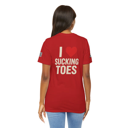 I Love Sucking Toes – Funny Dirty Humor Graphic Tee