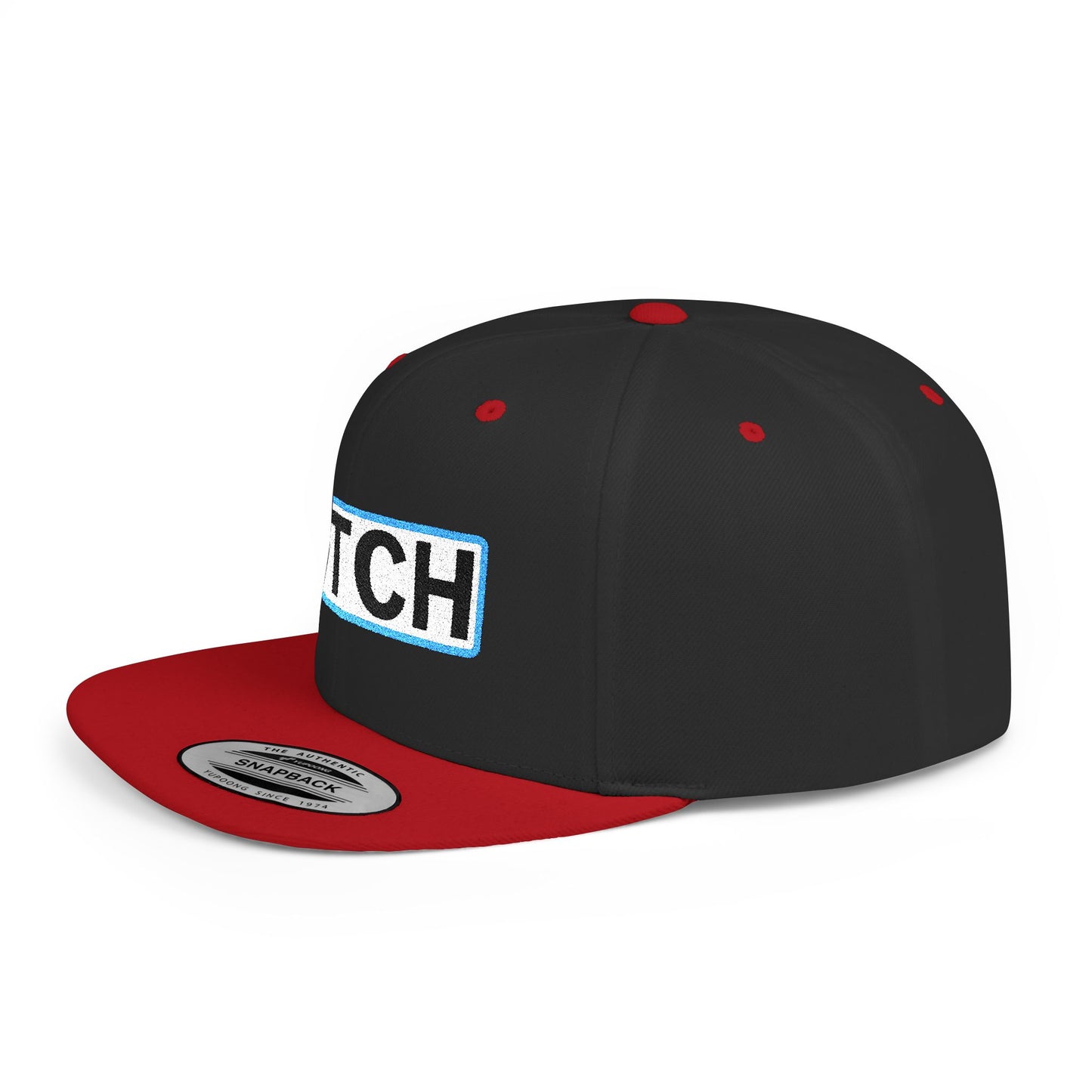 BITCH Embroidered Snapback Hat | Funny Statement Cap | Bold Streetwear Flat Bill | Conversation Starter Gift