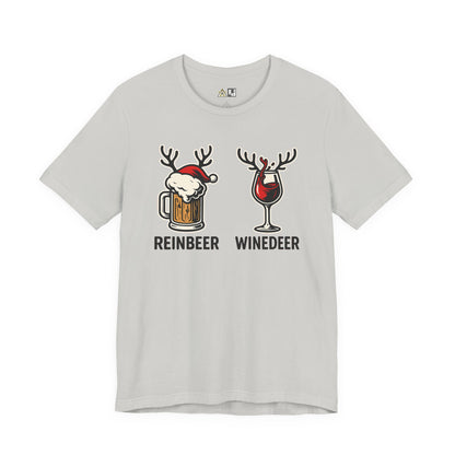 Reinbeer vs Winedeer – Unisex Bold Holiday Graphic Tee