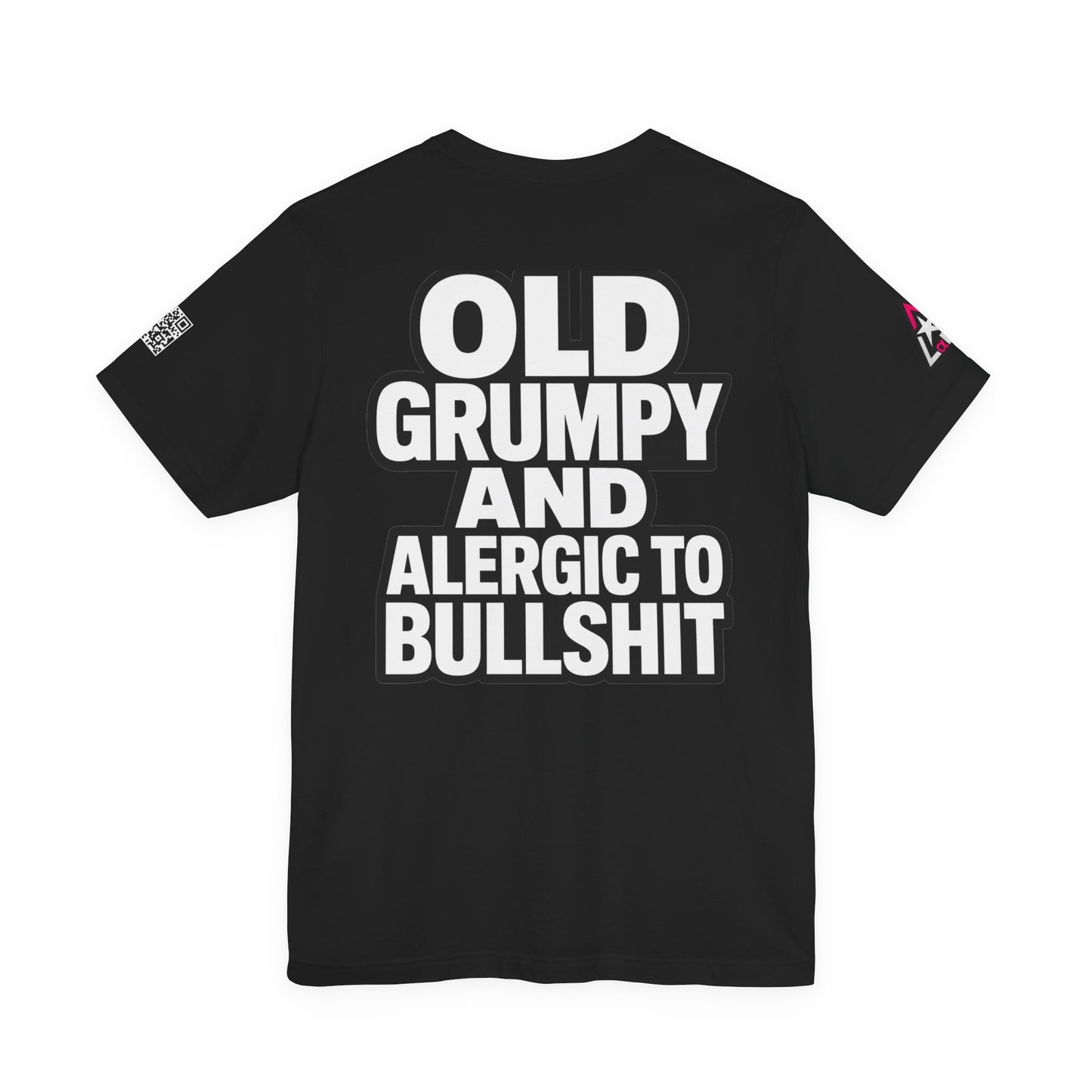 Old Grumpy & Allergic to Bullshit Graphic T-Shirt | Funny Sarcastic Tee