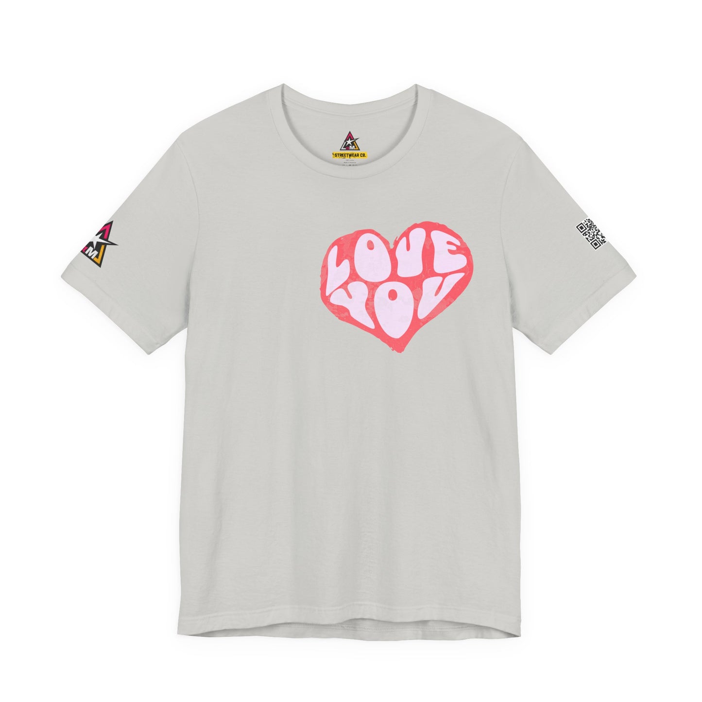 Love You Graphic T-Shirt | Heart Graphic Tee | Cute Retro Streetwear Shirt