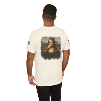 Something Smells Like Bullshit Graphic T-Shirt | Mona Lisa Parody Tee