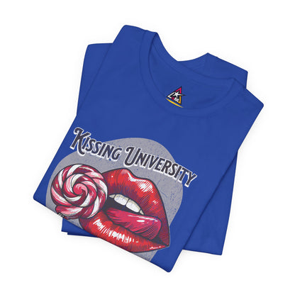 Kissing University Graphic T-Shirt | Sweetest Temptation Tee | Flirty Retro Streetwear Shirt