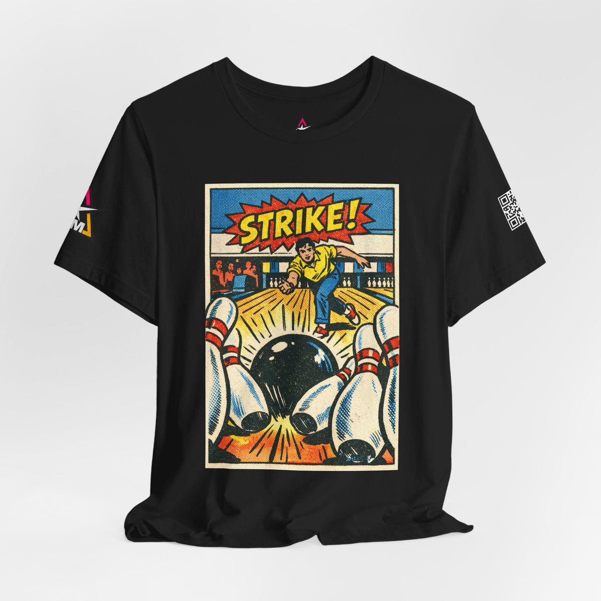 Strike Graphic T-Shirt | Bowling Streetwear Tee | Retro Bowling Shirt  STRIKE.