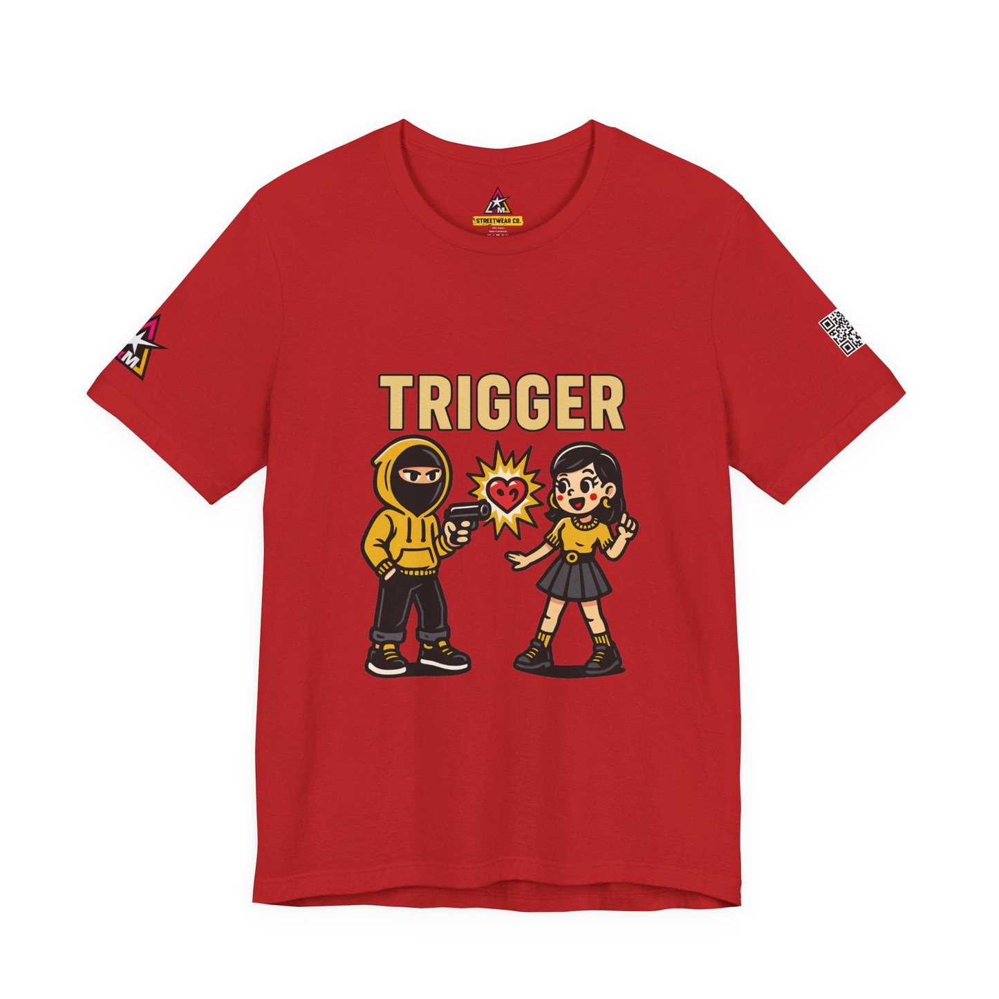 Trigger Graphic T-Shirt | Funny Dating Tee | Toxic Love Streetwear  TRIGGER
