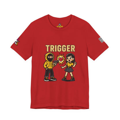 Trigger Graphic T-Shirt | Funny Dating Tee | Toxic Love Streetwear  TRIGGER