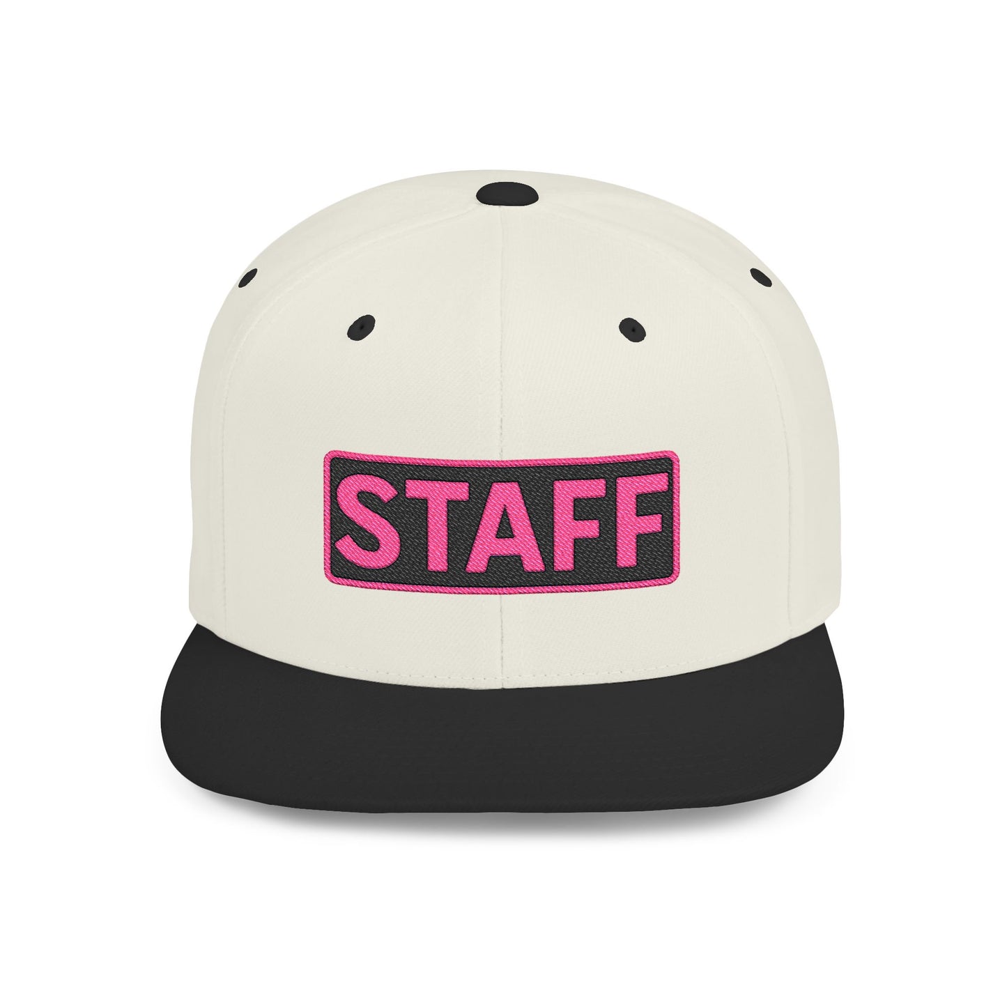 STAFF Embroidered Snapback Hat | Funny Event Crew Cap | Minimalist Streetwear Hat | Festival & Team Uniform Cap