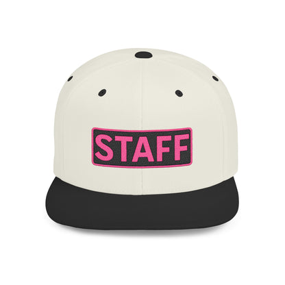 STAFF Embroidered Snapback Hat | Funny Event Crew Cap | Minimalist Streetwear Hat | Festival & Team Uniform Cap