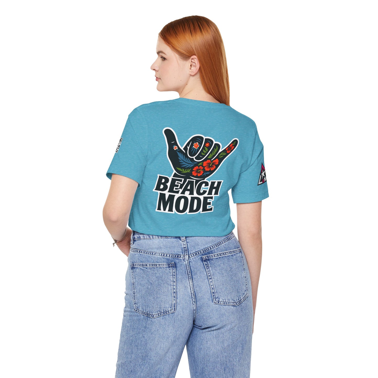 Beach Mode Graphic T-Shirt | Shaka Hand Tropical Tee | Summer Streetwear