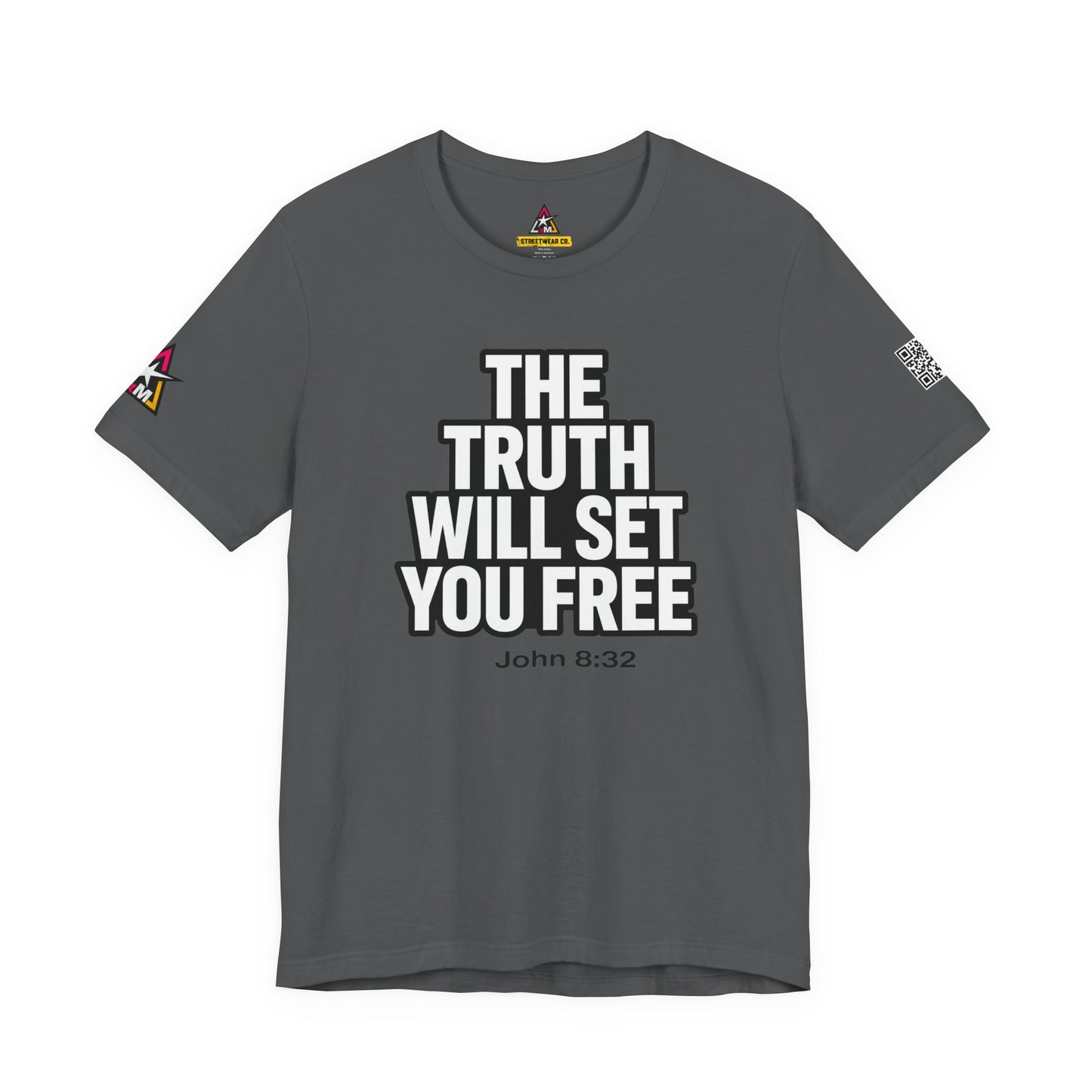 The Truth Will Set You Free Graphic T-Shirt | John 8:32 Christian Tee | Faith Streetwear Shirt