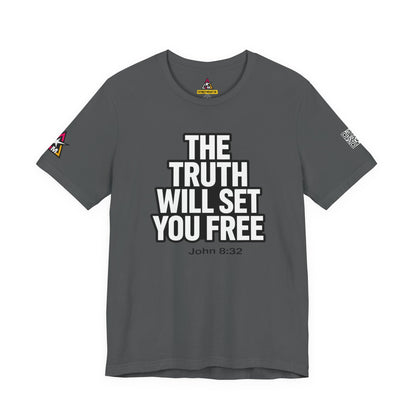The Truth Will Set You Free Graphic T-Shirt | John 8:32 Christian Tee | Faith Streetwear Shirt