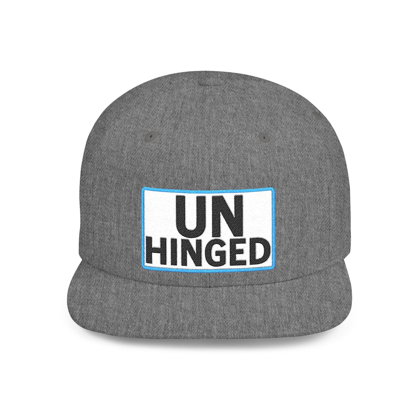 UNHINGED Embroidered Snapback Hat | Funny Statement Cap | Bold Streetwear Flat Bill | Dark Humor Gift