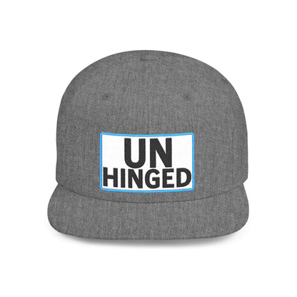 UNHINGED Embroidered Snapback Hat | Funny Statement Cap | Bold Streetwear Flat Bill | Dark Humor Gift
