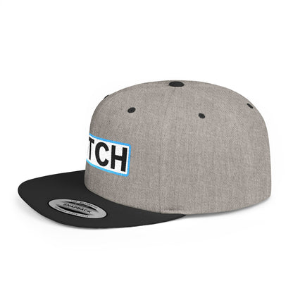 BITCH Embroidered Snapback Hat | Funny Statement Cap | Bold Streetwear Flat Bill | Conversation Starter Gift