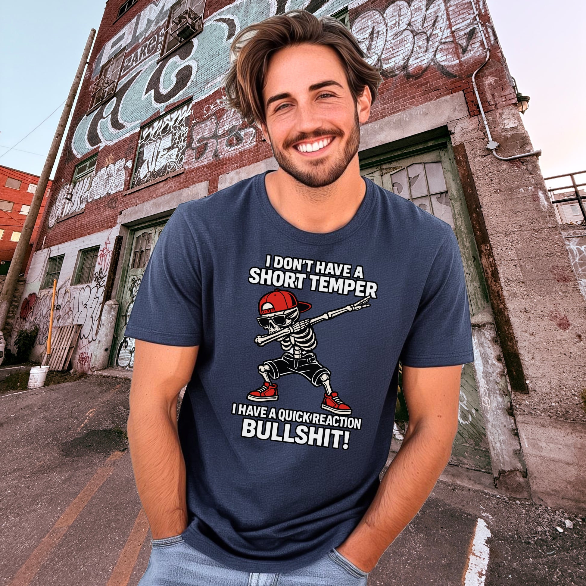 Funny Skeleton Short Temper Fast Reaction T-Shirt