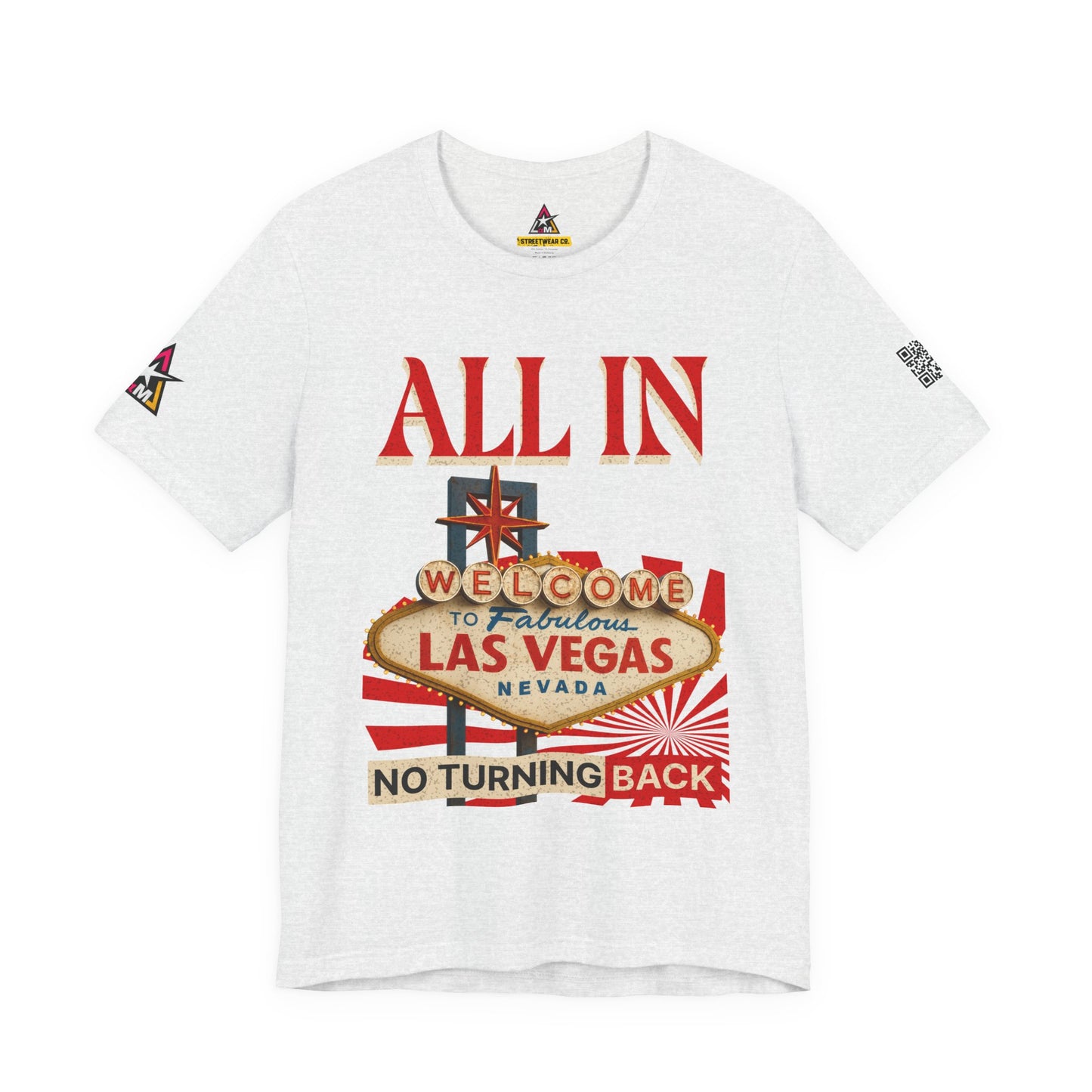 ALL IN | Welcome to Fabulous Las Vegas | No Turning Back | Vintage Casino Graphic Tee | Unisex Streetwear