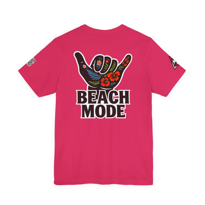 Beach Mode Graphic T-Shirt | Shaka Hand Tropical Tee | Summer Streetwear