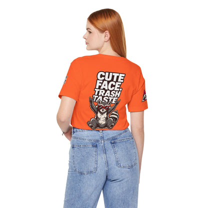 Cute Face, Trash Taste – Funny Raccoon Graphic Tee