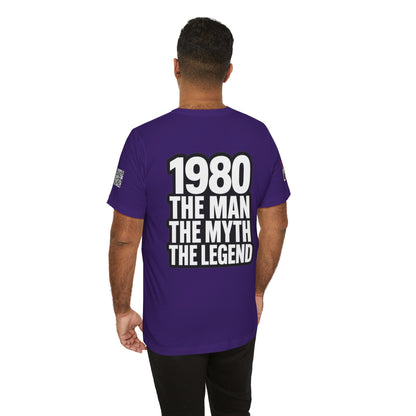 1980 The Man The Myth The Legend Graphic T-Shirt | 1980 Birthday Tee | Vintage Legend Shirt