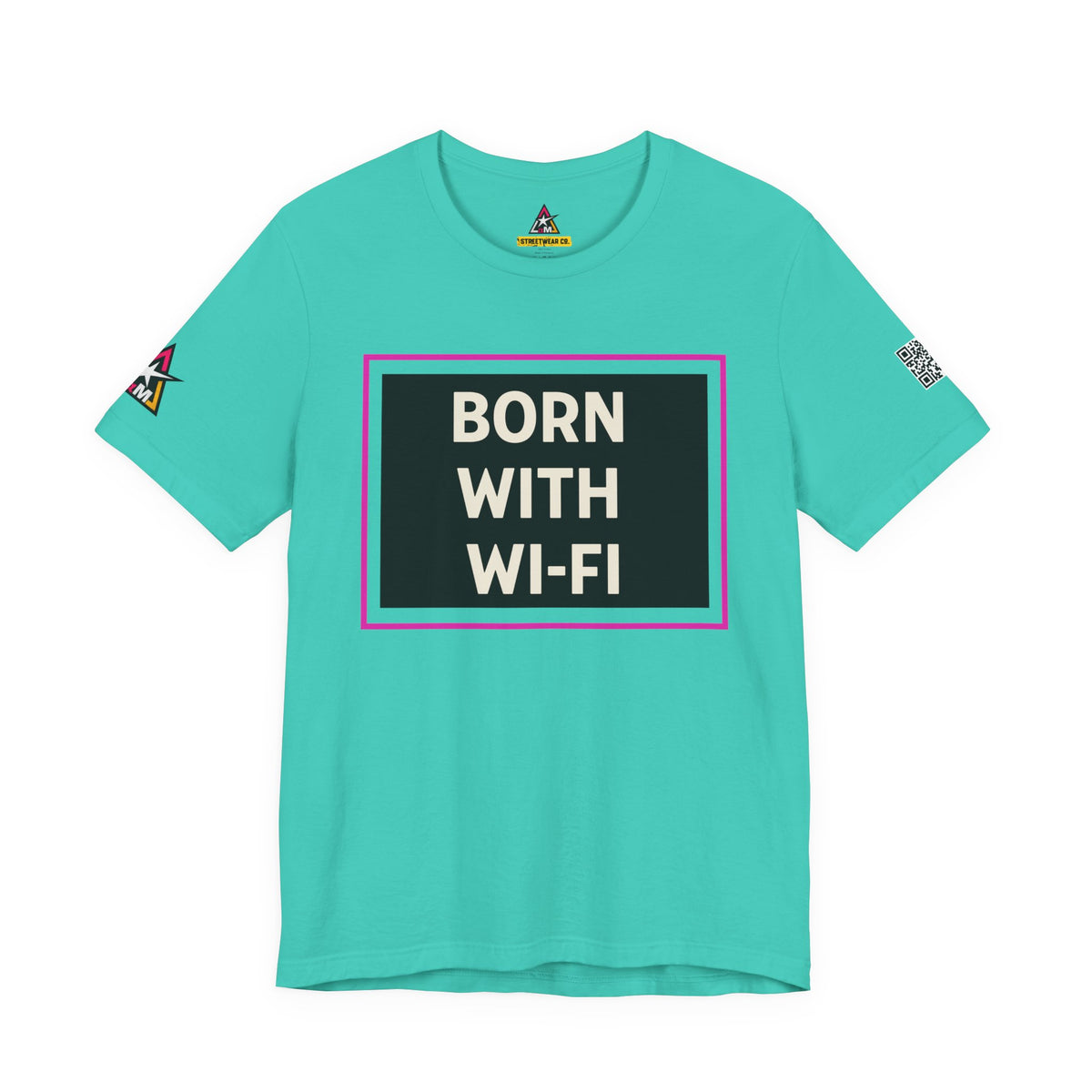 BORN WITH WI-FI | Funny Millennial Graphic Tee | Tech Humor Streetwear