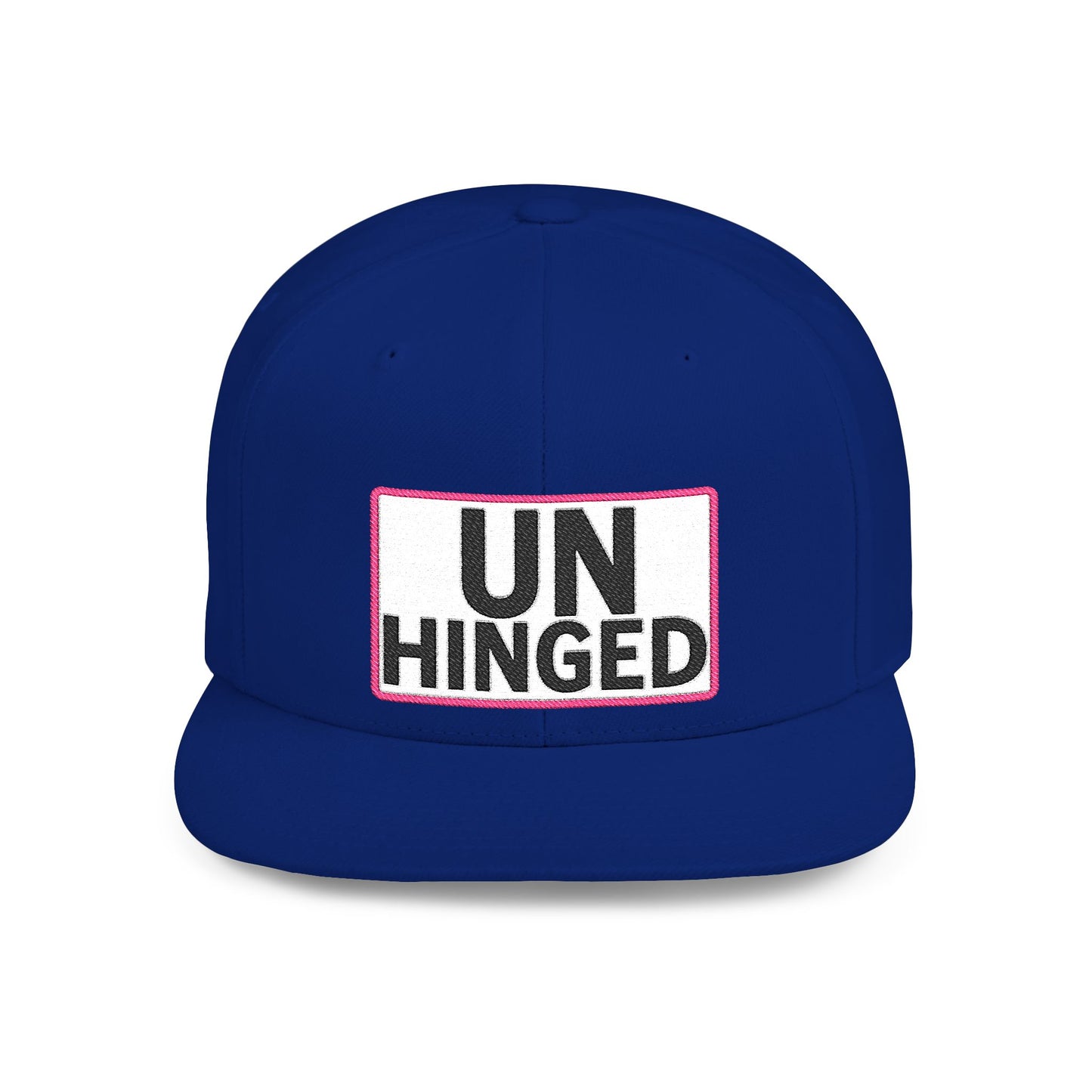 UNHINGED Embroidered Snapback Hat | Funny Statement Cap | Bold Streetwear Flat Bill | Dark Humor Gift