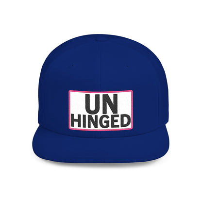 UNHINGED Embroidered Snapback Hat | Funny Statement Cap | Bold Streetwear Flat Bill | Dark Humor Gift