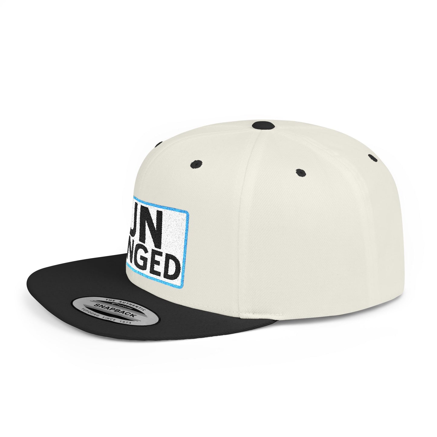 UNHINGED Embroidered Snapback Hat | Funny Statement Cap | Bold Streetwear Flat Bill | Dark Humor Gift