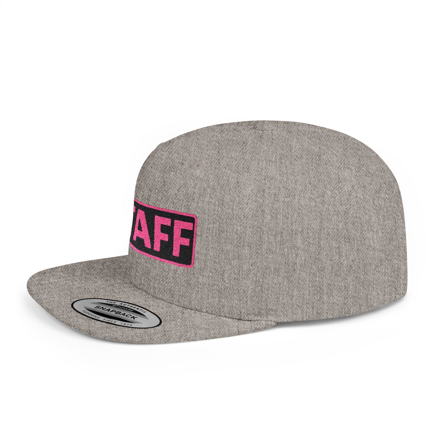 STAFF Embroidered Snapback Hat | Funny Event Crew Cap | Minimalist Streetwear Hat | Festival & Team Uniform Cap