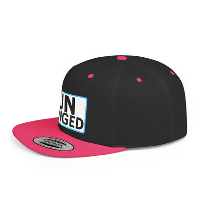 UNHINGED Embroidered Snapback Hat | Funny Statement Cap | Bold Streetwear Flat Bill | Dark Humor Gift
