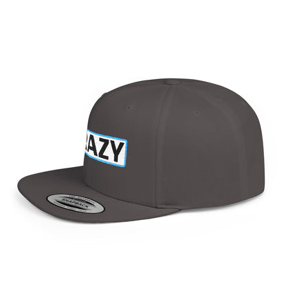 CRAZY Embroidered Snapback Hat | Funny Statement Cap | Bold Streetwear Flat Bill | Conversation Starter Gift