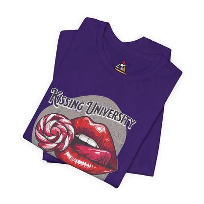 Kissing University Graphic T-Shirt | Sweetest Temptation Tee | Flirty Retro Streetwear Shirt
