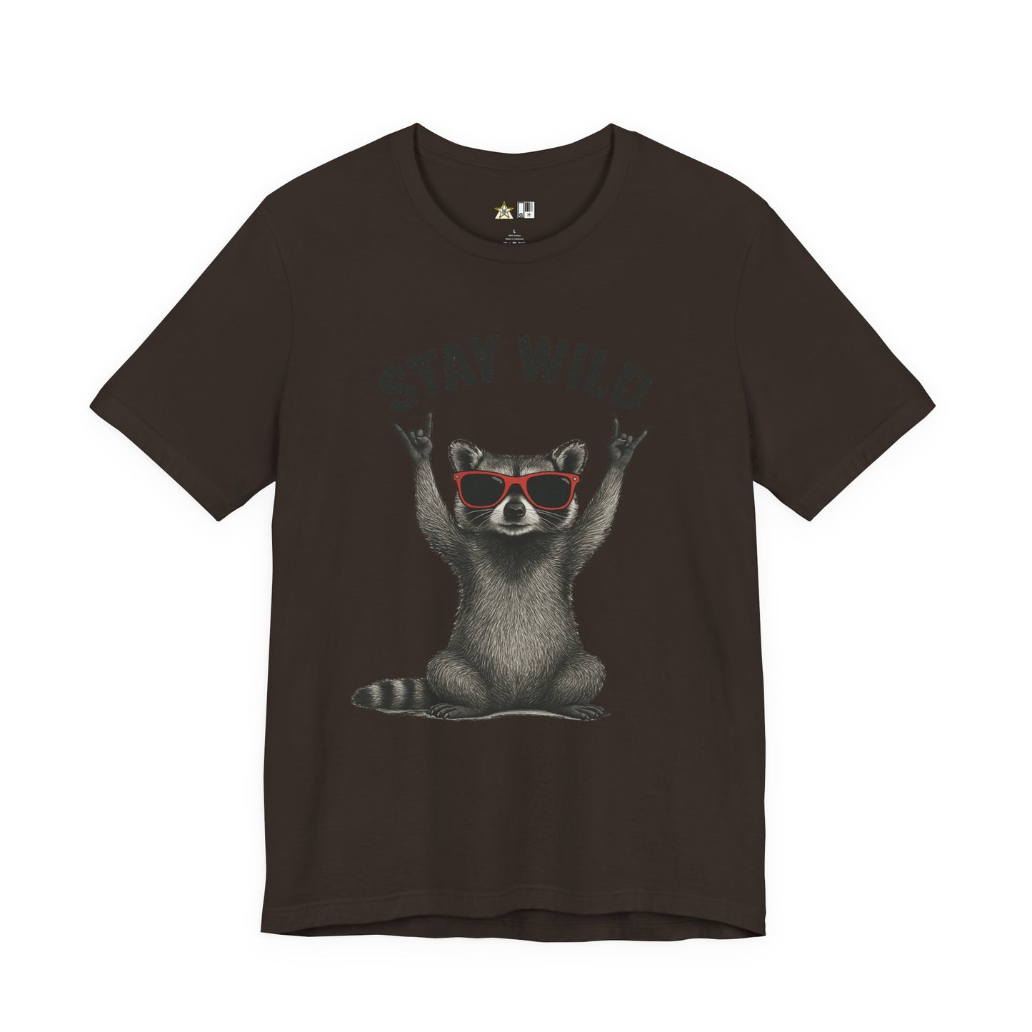 Stay Wild Raccoon Tee – Unisex Streetwear Graphic Tee
