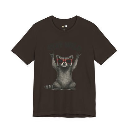 Stay Wild Raccoon Tee – Unisex Streetwear Graphic Tee
