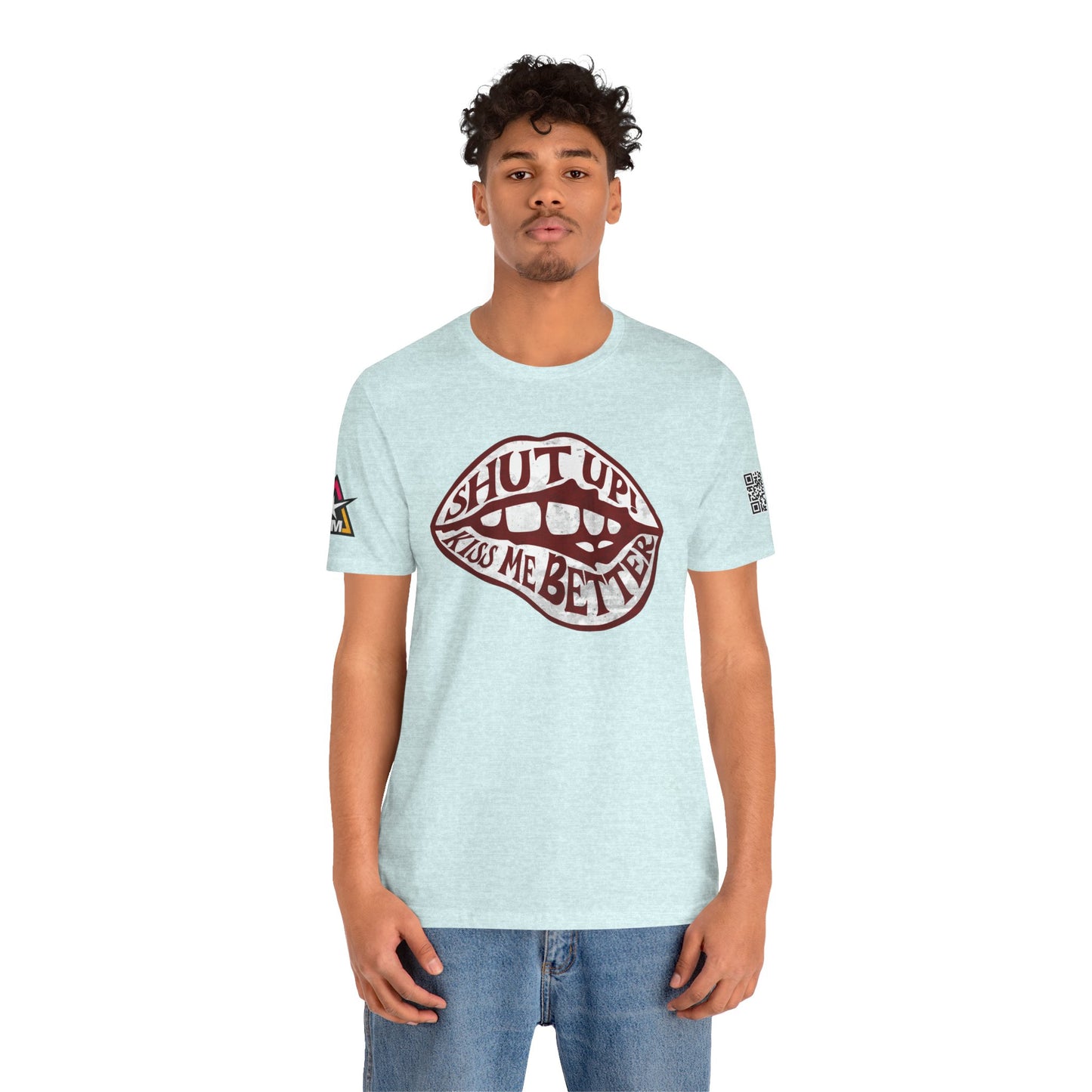 SHUT UP KISS ME BETTER Graphic T-Shirt | Flirty Lips Tee | Bold Romantic Streetwear Shirt | Unisex Graphic Tee