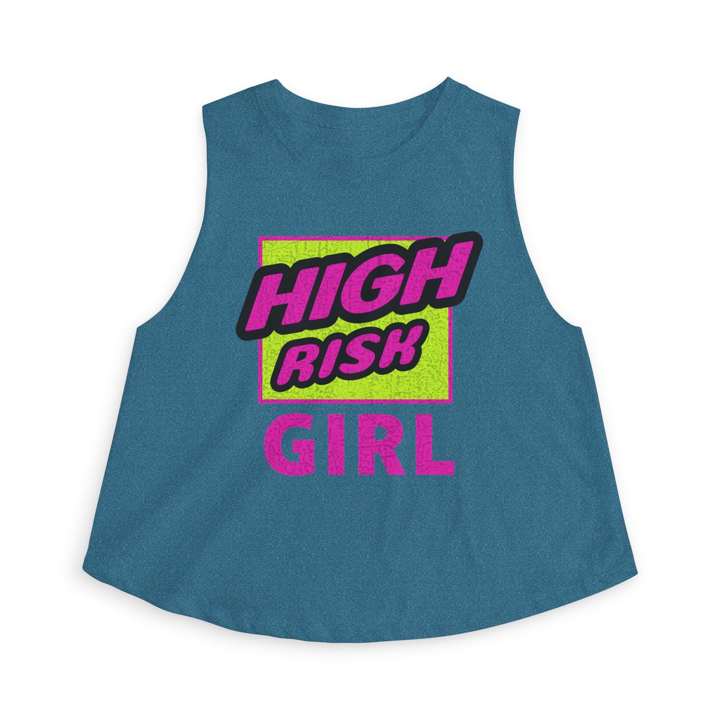 HIGH RISK GIRL | Funny Dating Graphic Women's Crop Top | Flirty Red Flag Streetwear