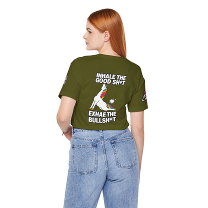 Inhale the Good Shit, Exhale the Bullshit – Funny Unicorn Graphic Tee