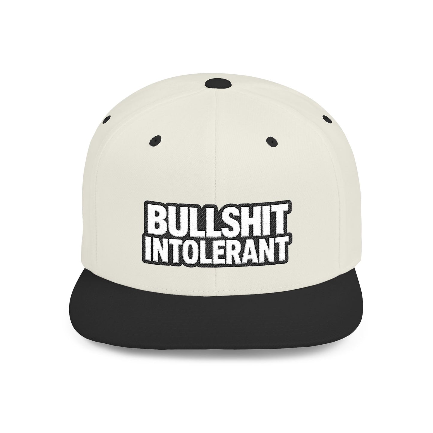 Bullshit Intolerant – Funny Sarcastic Streetwear Snapback