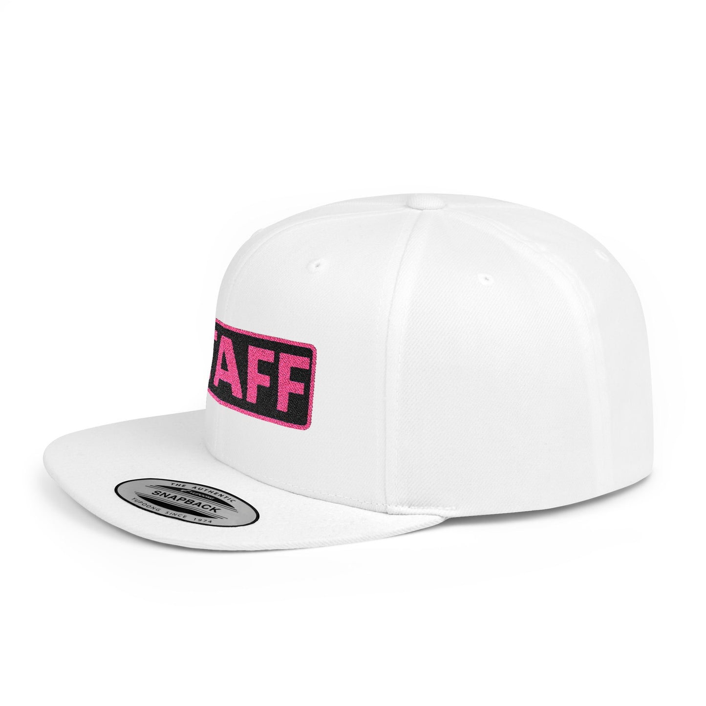 STAFF Embroidered Snapback Hat | Funny Event Crew Cap | Minimalist Streetwear Hat | Festival & Team Uniform Cap