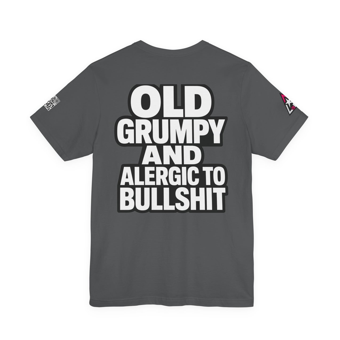 Old Grumpy & Allergic to Bullshit Graphic T-Shirt | Funny Sarcastic Tee