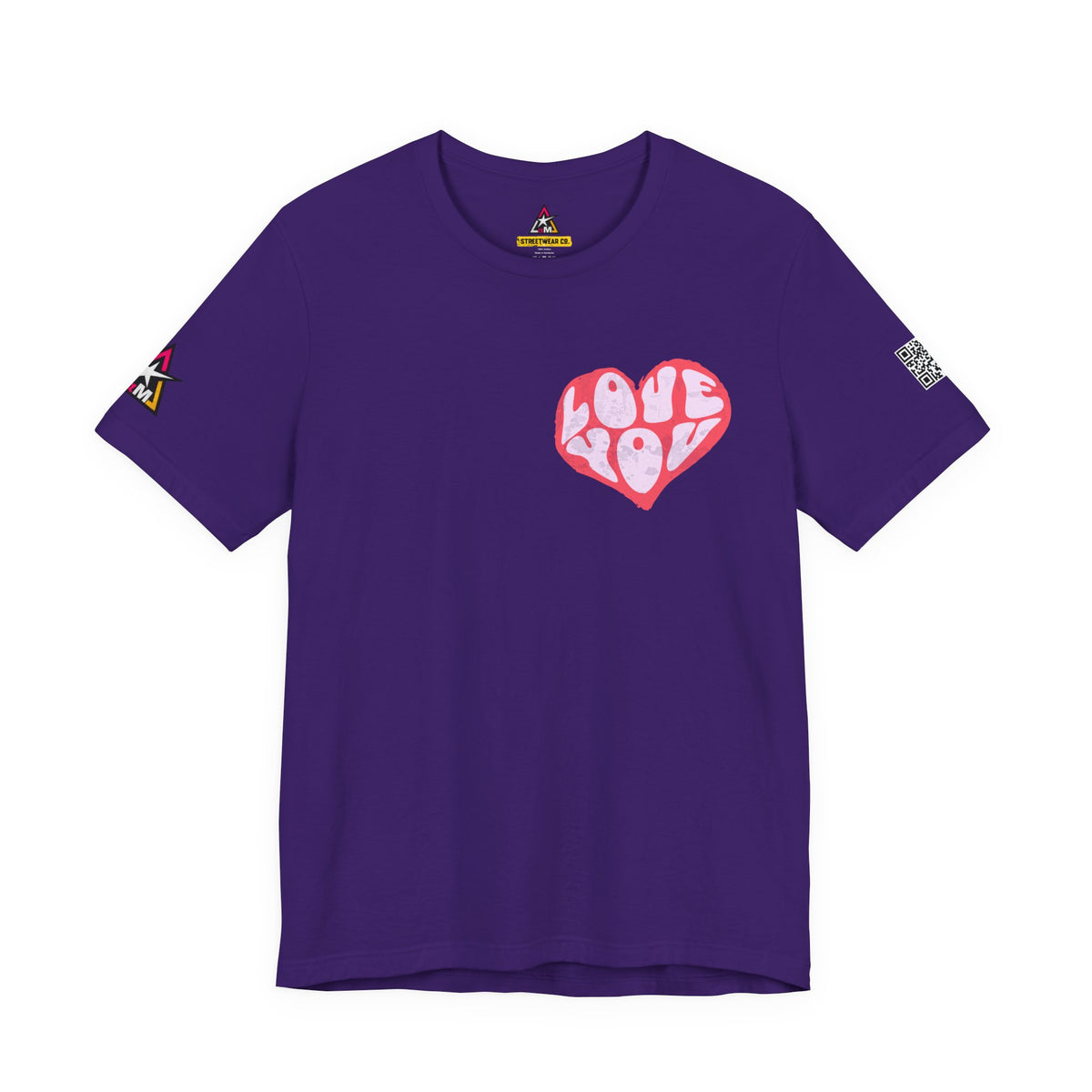 Love You Graphic T-Shirt | Heart Graphic Tee | Cute Retro Streetwear Shirt