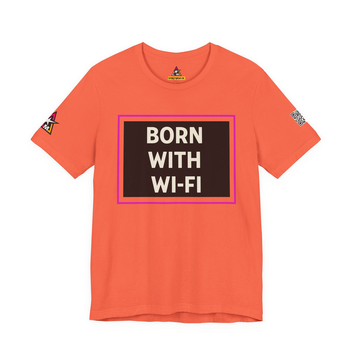 BORN WITH WI-FI | Funny Millennial Graphic Tee | Tech Humor Streetwear