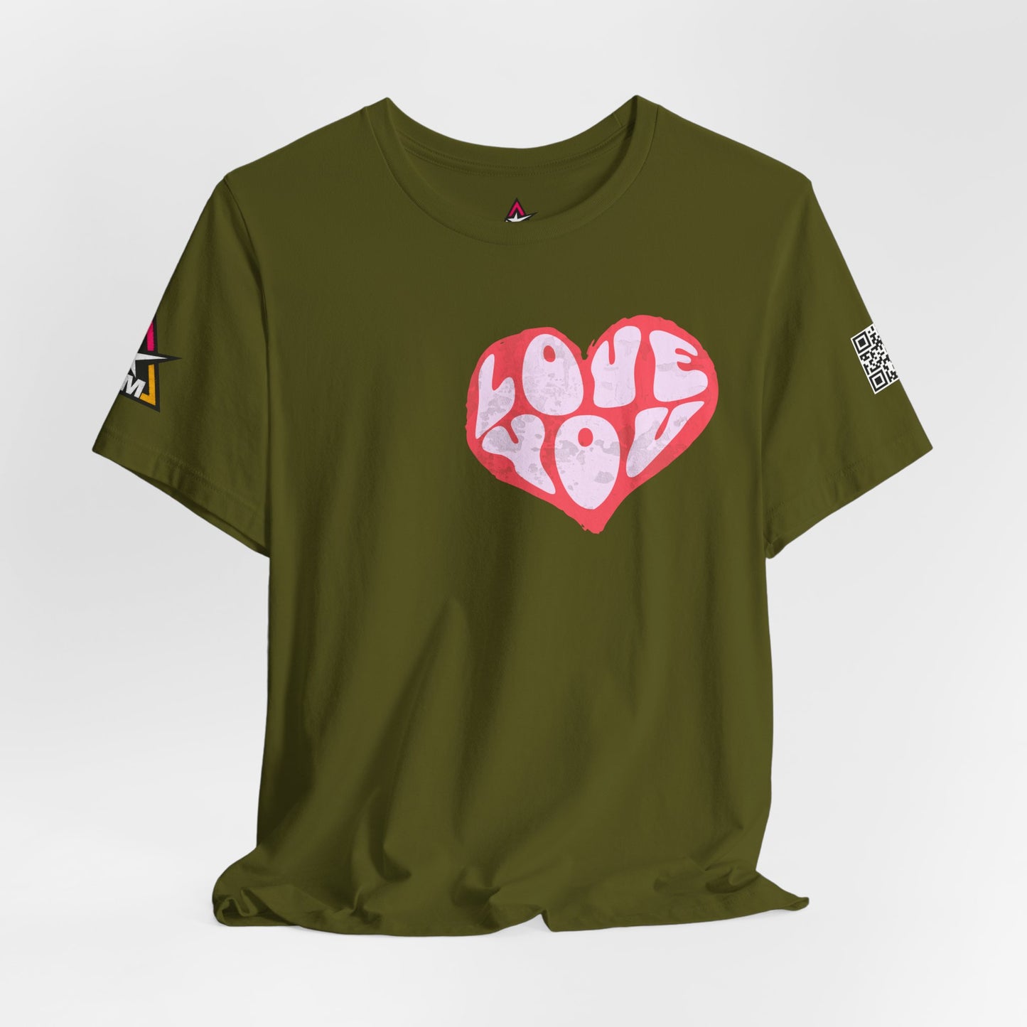 Love You Graphic T-Shirt | Heart Graphic Tee | Cute Retro Streetwear Shirt